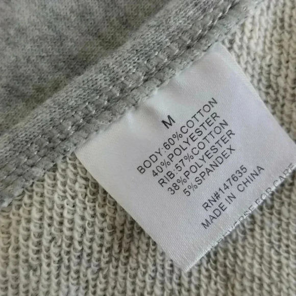 Romeo & Juliet Sweatshirt Gray Distressed Tie Side - Picture 9 of 12